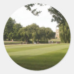Punting On The Camb. Uk. Round Sticker