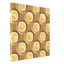 Puntos del hoyuelo - melcocha del chocolate impresión de lienzo