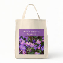 puple azalea flowering bush canvas bags