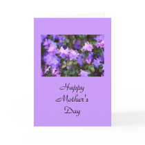 puple azalea flowering bush greeting cards