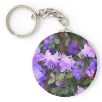 puple azalea flowering bush key chains