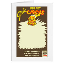 Puppet Cowboy Circus 1938 WPA cards by lc_wpa Puppet Cowboy Circus 1938 WPA cards