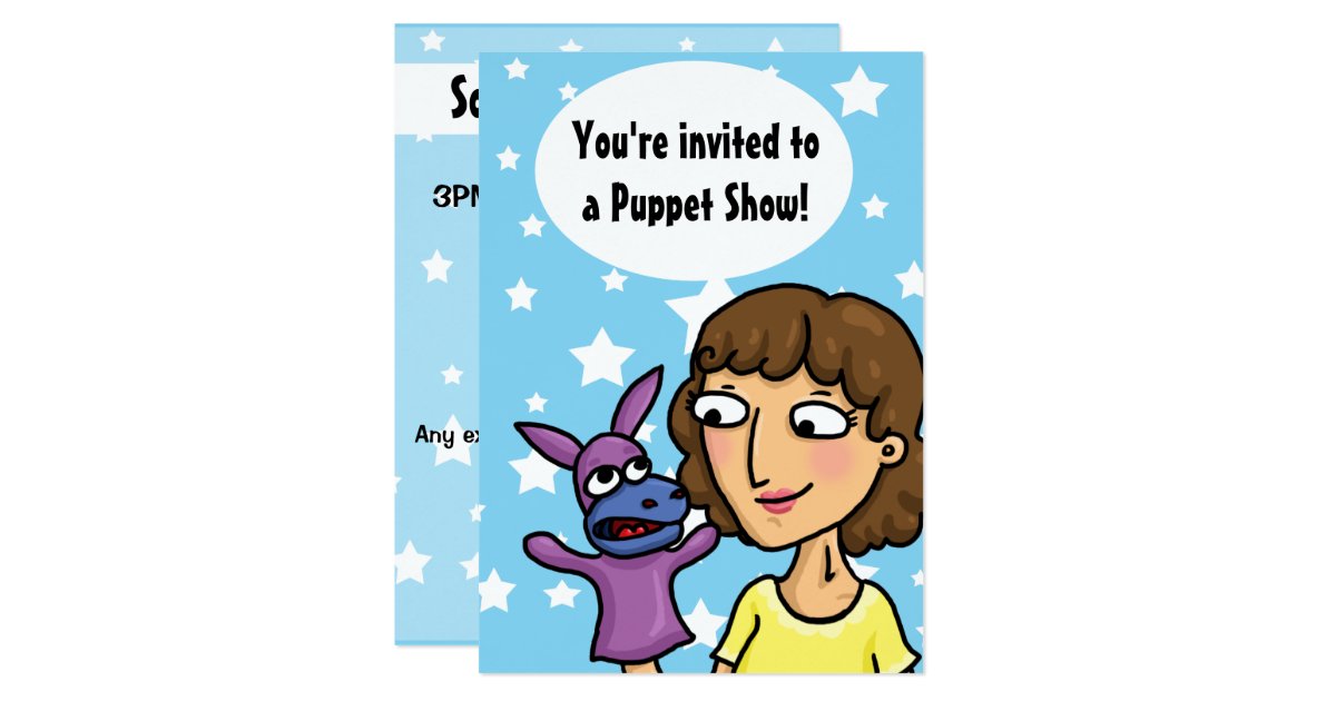 Puppet show Party Invitation Zazzle