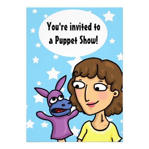 Puppet show Party Invitation 5" X 7" Invitation Card | Zazzle