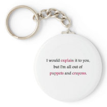 PUPPETS AND CRAYONS KEYCHAIN