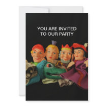 Puppets You Are Invited To Our Party Invitation