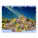 PUPPIES AND FLOWERS - GOLDEN RETRIEVER POSTER posters by dogproducts PUPPIES AND FLOWERS - GOLDEN RETRIEVER POSTER posters