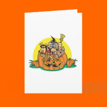 puppies in a pumpkin cards