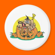 puppies in a pumpkin magnets