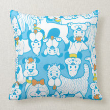Puppies in Blue Pillow