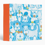 Puppies in Blue Vinyl Binder