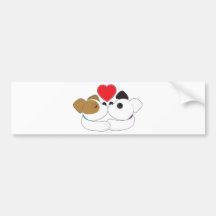 Puppies Kissing Bumper Stickers