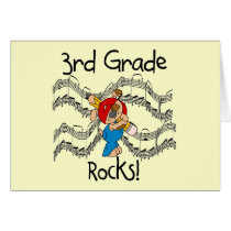 Puppy  3rd Grade Rocks Tshirts and Gifts Card