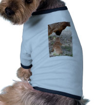 puppy and german sheperd pet tee