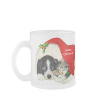 Puppy and Kitten Christmas Gifts mugs