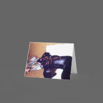 puppy and mother notecard cards