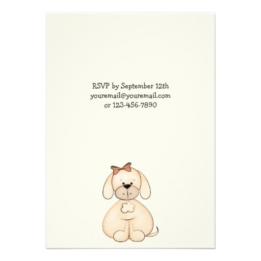 Puppy and Pumpkins Autumn Birthday Invitation