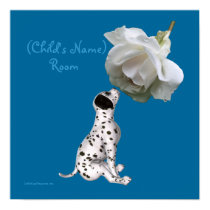 Puppy And Rose Kids Room Personalized Poster posters by SmilinEyesTreasures Puppy And Rose Kids Room Personalized Poster posters
