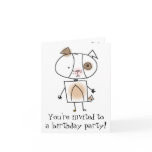 Puppy Birthday Party Invitation Card