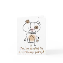 Puppy Birthday Party Invitation cards by spoonfulsofdoodles Puppy Birthday Party Invitation cards