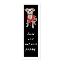 Puppy Bookmark Business Card Template
