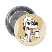 Puppy Break: Time for Coffee Pinback Button