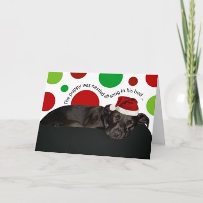 Puppy Christmas Dreams Greeting Card