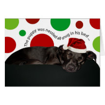 Puppy Christmas Dreams Greeting Card
