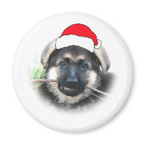 Puppy Christmas Magnet