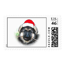 Puppy Christmas Postage Stamp