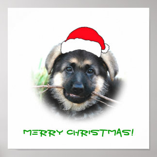 German Shepherd Christmas Posters | Zazzle