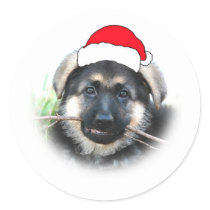 Puppy Christmas Sticker