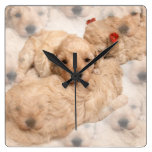Puppy Collage Clock