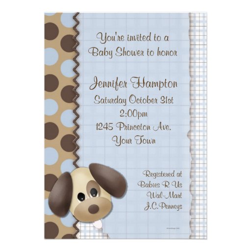 Puppy Dog Baby Shower Invitation