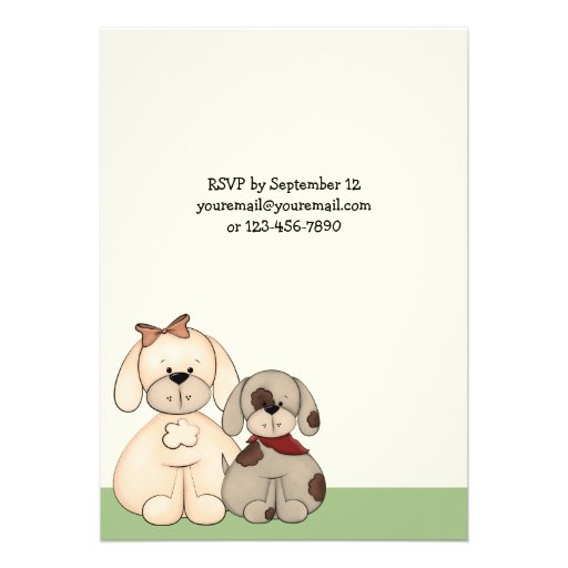 Puppy Dog Baby Shower Invitation for Boys