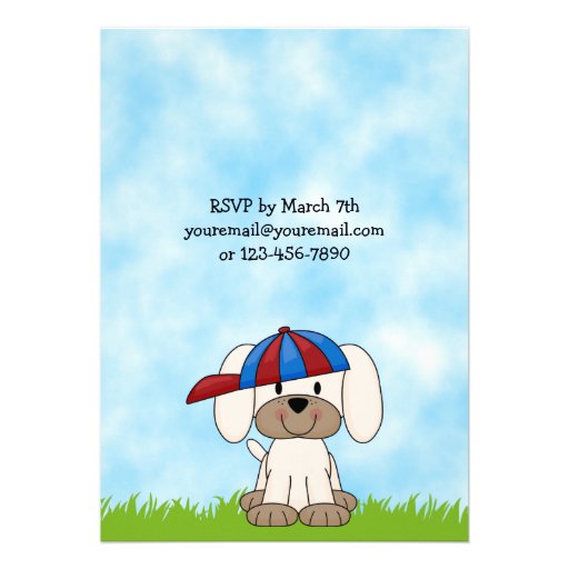 Puppy Dog Birthday Invitation for Boys