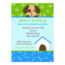 Puppy Dog Birthday Party Invitations