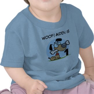 Puppy Dog Customizable Birthday Tshirts shirt