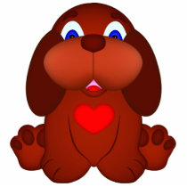 Puppy Dog with Red Heart photo sculptures by Love_em_Hearts Puppy Dog with Red Heart photo sculptures