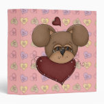 puppy heart valentine 3 ring binder