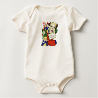 Puppy In Christmas Stocking Baby Tee shirt