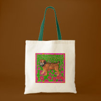 Puppy in Garden - Pink bags