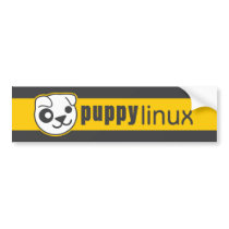 Puppy Linux bumper sticker bumper stickers