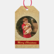 Puppy Love at Christmas - Young Boy with New Puppy Pack Of Gift Tags
