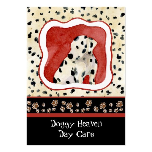"Puppy Love," Dalmatian Puppy Art by Audrey Jeanne Business Card Templates