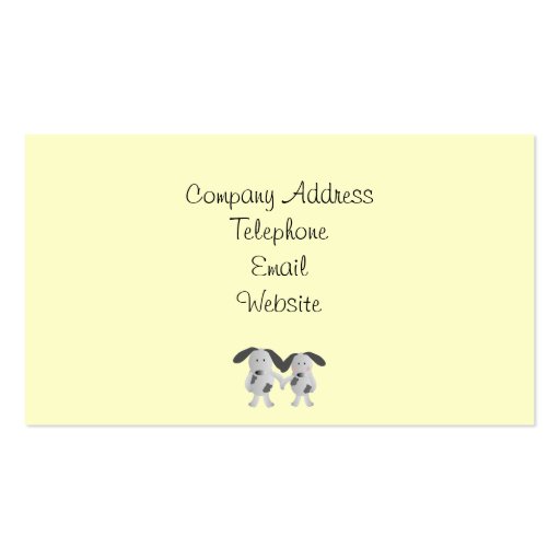 Puppy Love Dog Grooming Business Card (back side)