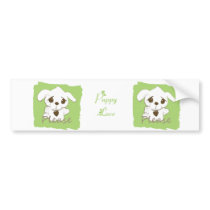 Puppy Love Green bumper stickers by Carennedy Puppy Love Green bumper stickers