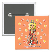 Puppy-Love Princess buttons
