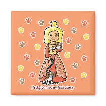 Puppy-Love Princess magnets
