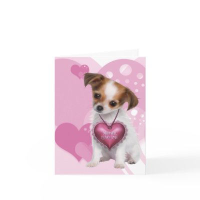 Puppy Love Valentine Greeting Cards by mousearte